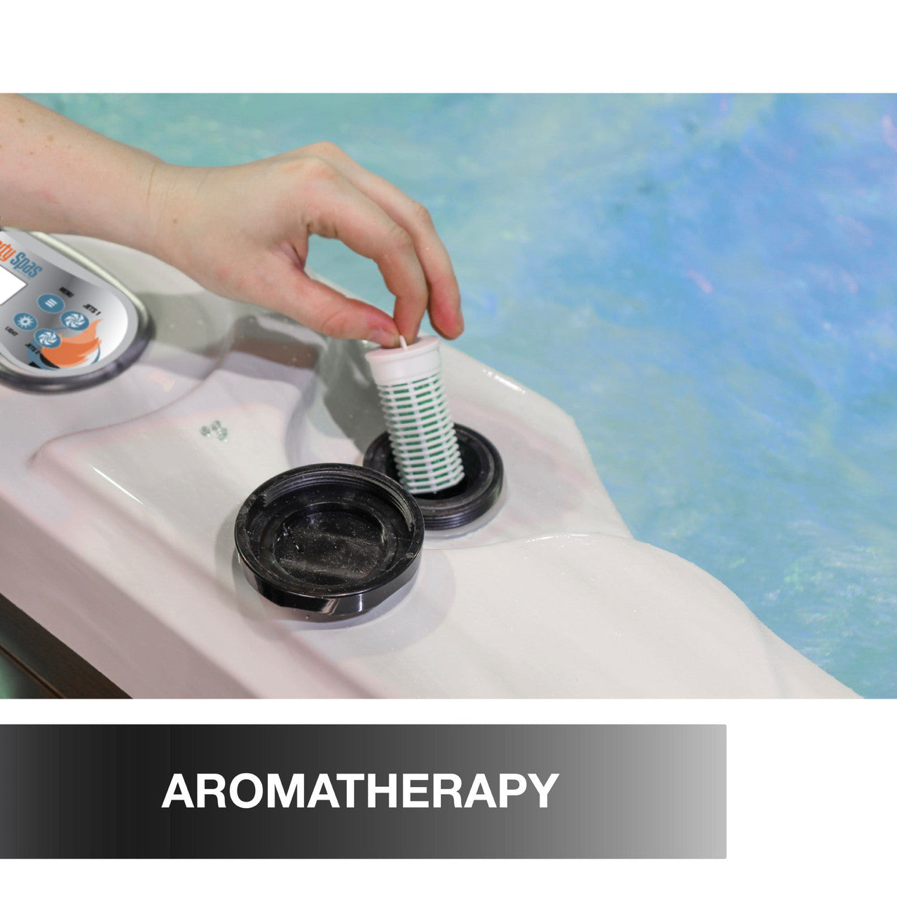 Liberty Spas KH-10208 Model LYS7000 Luxury 7‑Person Spa, 46 Jets, Glacier Filtration, LED & Bluetooth