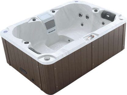 Liberty Spas KH-10205 Model LYS4000 Plug & Play 4 Person Spa; 120V 15A; Double Lounger; 20 Adjustable Hydrotherapy Jets; Glacier Filtration; Bluetooth Audio; LED Lighting