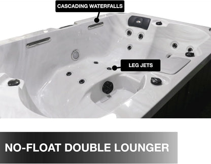 Liberty Spas KH-10205 Model LYS4000 Plug & Play 4 Person Spa; 120V 15A; Double Lounger; 20 Adjustable Hydrotherapy Jets; Glacier Filtration; Bluetooth Audio; LED Lighting