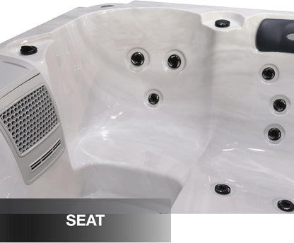 Liberty Spas KH-10205 Model LYS4000 Plug & Play 4 Person Spa; 120V 15A; Double Lounger; 20 Adjustable Hydrotherapy Jets; Glacier Filtration; Bluetooth Audio; LED Lighting