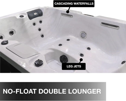 Liberty Spas KH-10205 Model LYS4000 Plug & Play 4 Person Spa; 120V 15A; Double Lounger; 20 Adjustable Hydrotherapy Jets; Glacier Filtration; Bluetooth Audio; LED Lighting
