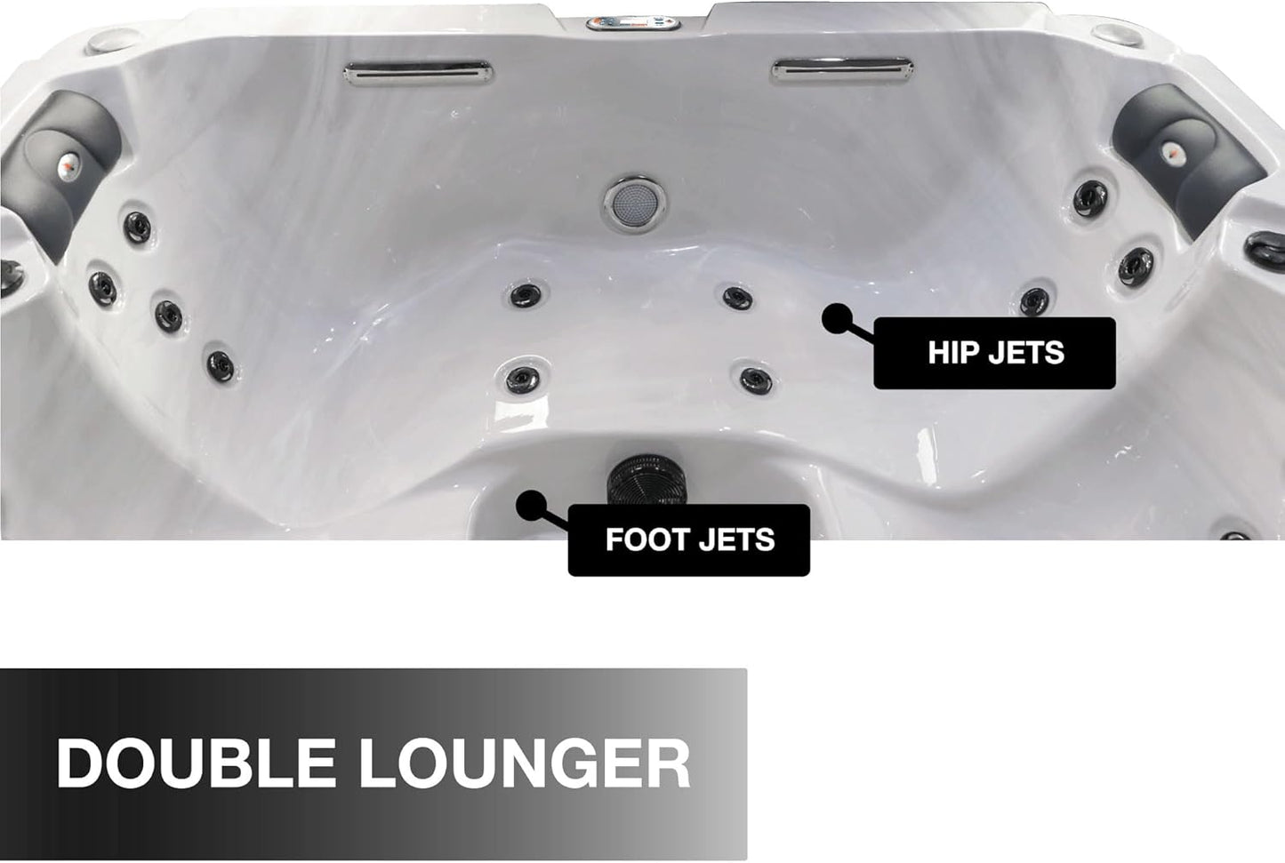 Liberty Spas KH-10205 Model LYS4000 Plug & Play 4 Person Spa; 120V 15A; Double Lounger; 20 Adjustable Hydrotherapy Jets; Glacier Filtration; Bluetooth Audio; LED Lighting