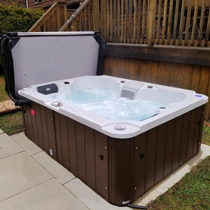 Liberty Spas KH-10205 Model LYS4000 Plug & Play 4 Person Spa; 120V 15A; Double Lounger; 20 Adjustable Hydrotherapy Jets; Glacier Filtration; Bluetooth Audio; LED Lighting
