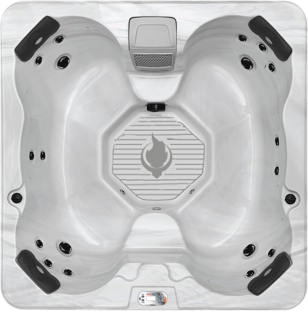 Liberty Spas KH-10200 Model LYS4500 Plug & Play 4 Person Spa; 120V 15A; 18 Adjustable Hydrotherapy Jets; Glacier Filtration; LED Lighting