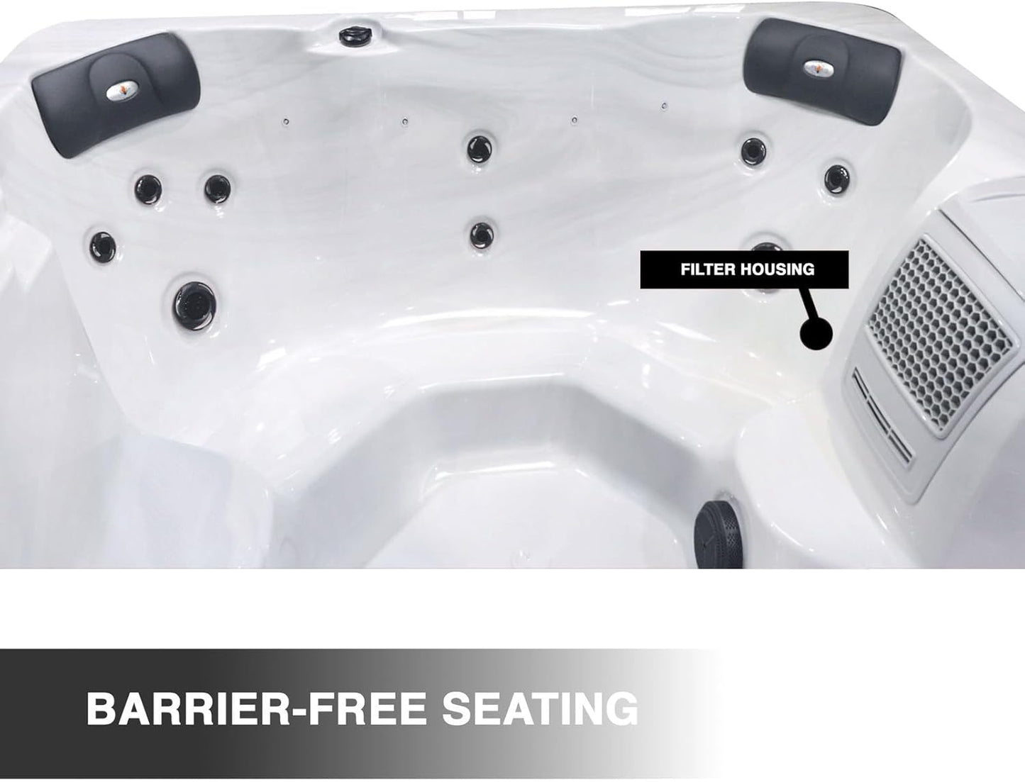 Liberty Spas KH-10200 Model LYS4500 Plug & Play 4 Person Spa; 120V 15A; 18 Adjustable Hydrotherapy Jets; Glacier Filtration; LED Lighting