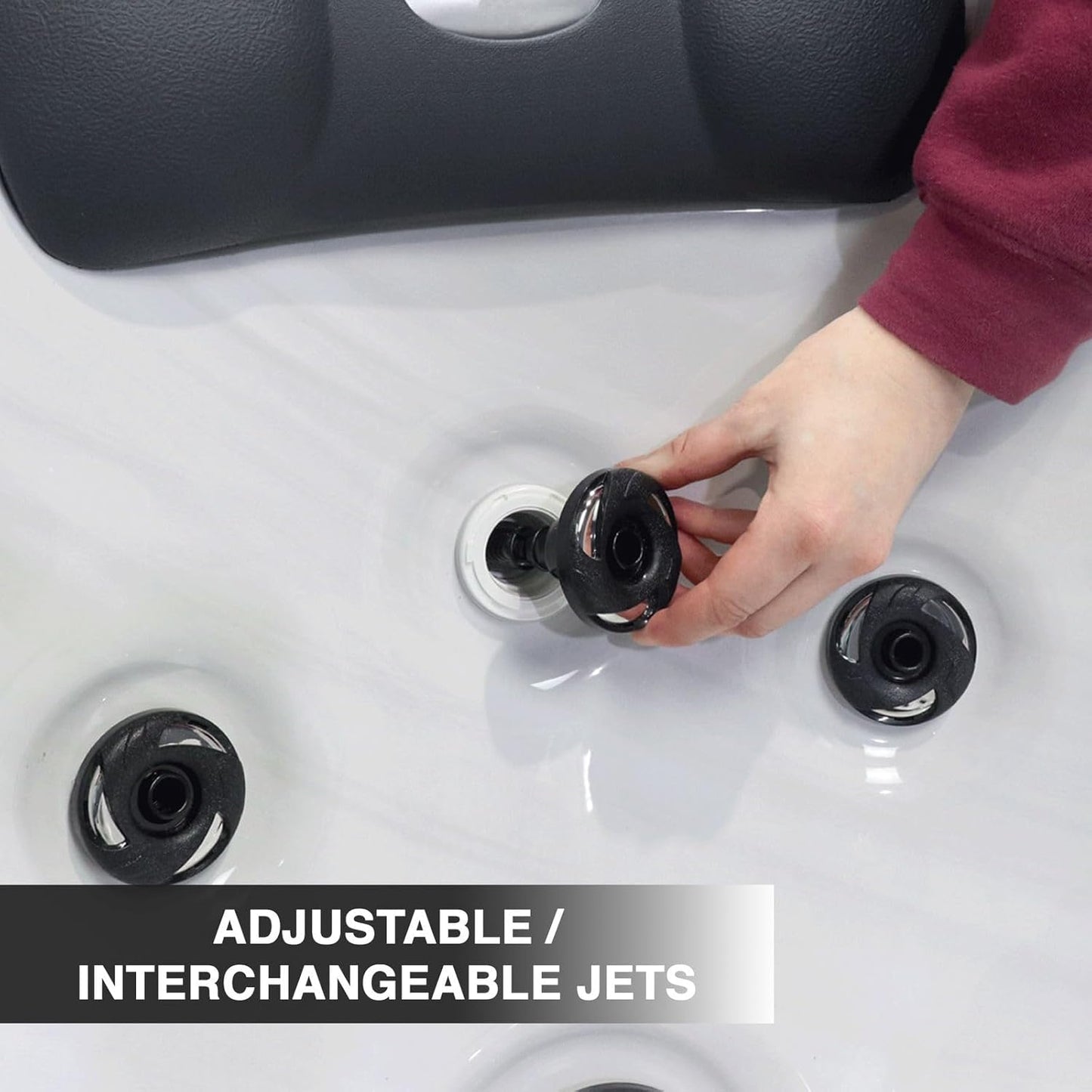 Liberty Spas KH-10200 Model LYS4500 Plug & Play 4 Person Spa; 120V 15A; 18 Adjustable Hydrotherapy Jets; Glacier Filtration; LED Lighting