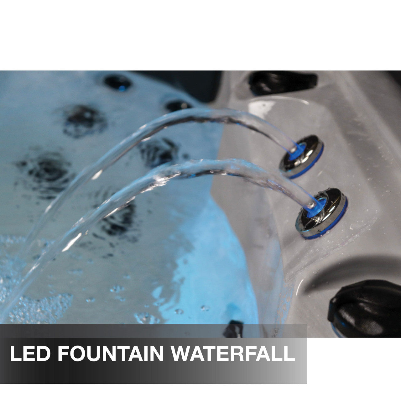 Liberty Spas KH-10206 Model LYS5000 6‑Person Hot Tub, 34 Jets, LED Lights, Bluetooth Audio, Waterfalls, Aromatherapy; Glacier Filtration; Bluetooth Audio; LED Lighting & Dual Waterfalls