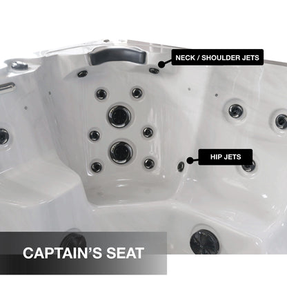 Liberty Spas KH-10207 Model LYS6000 6‑Person Hot Tub, 46 Jets, LED Lights, Glacier Filtration & Bluetooth