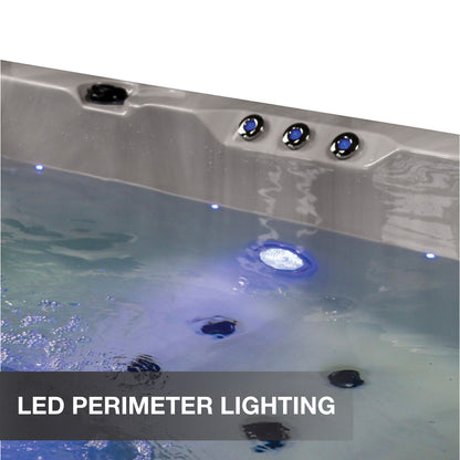 Liberty Spas KH-10207 Model LYS6000 6‑Person Hot Tub, 46 Jets, LED Lights, Glacier Filtration & Bluetooth