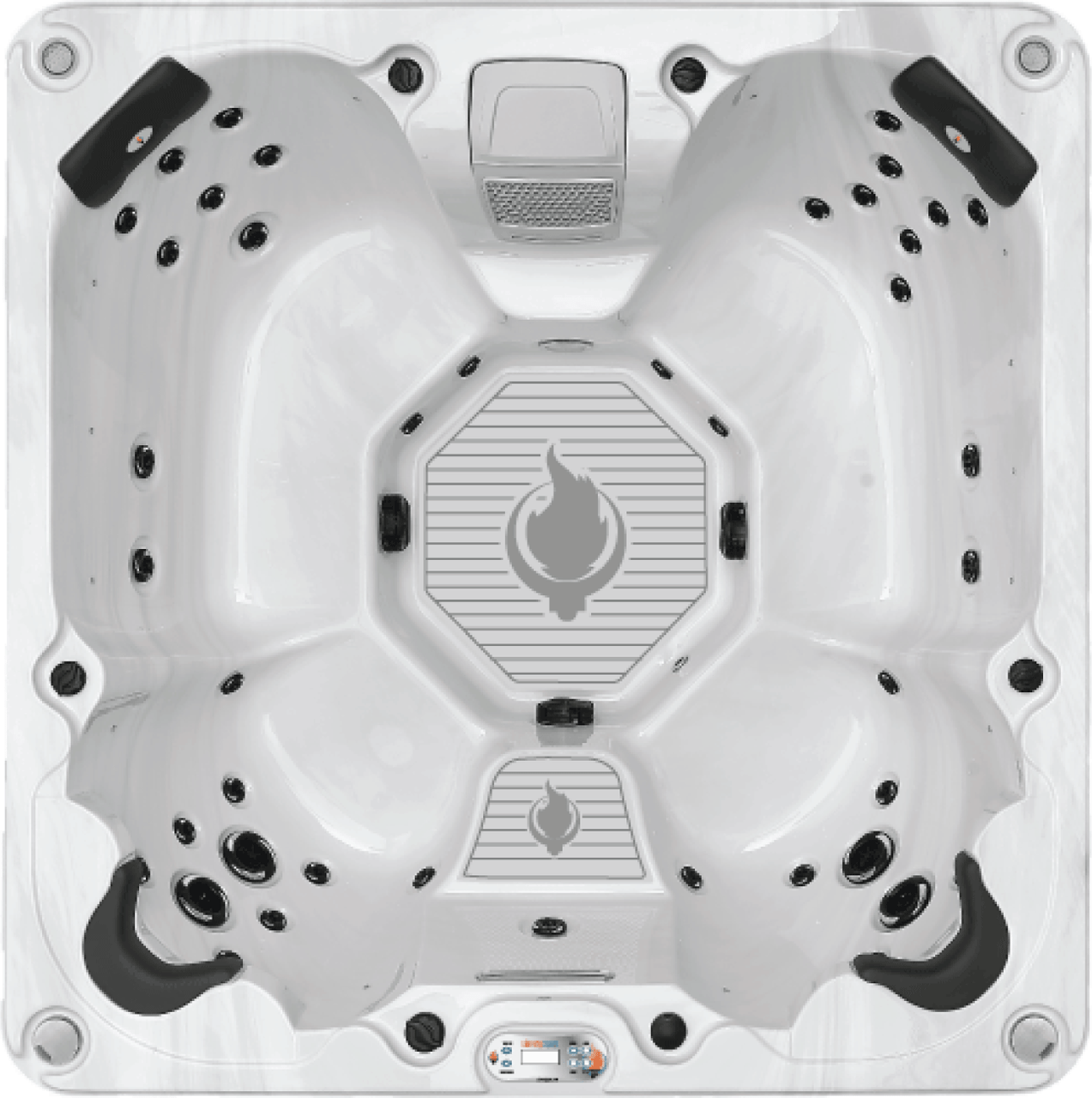 Liberty Spas KH-10208 Model LYS7000 Luxury 7‑Person Spa, 46 Jets, Glacier Filtration, LED & Bluetooth