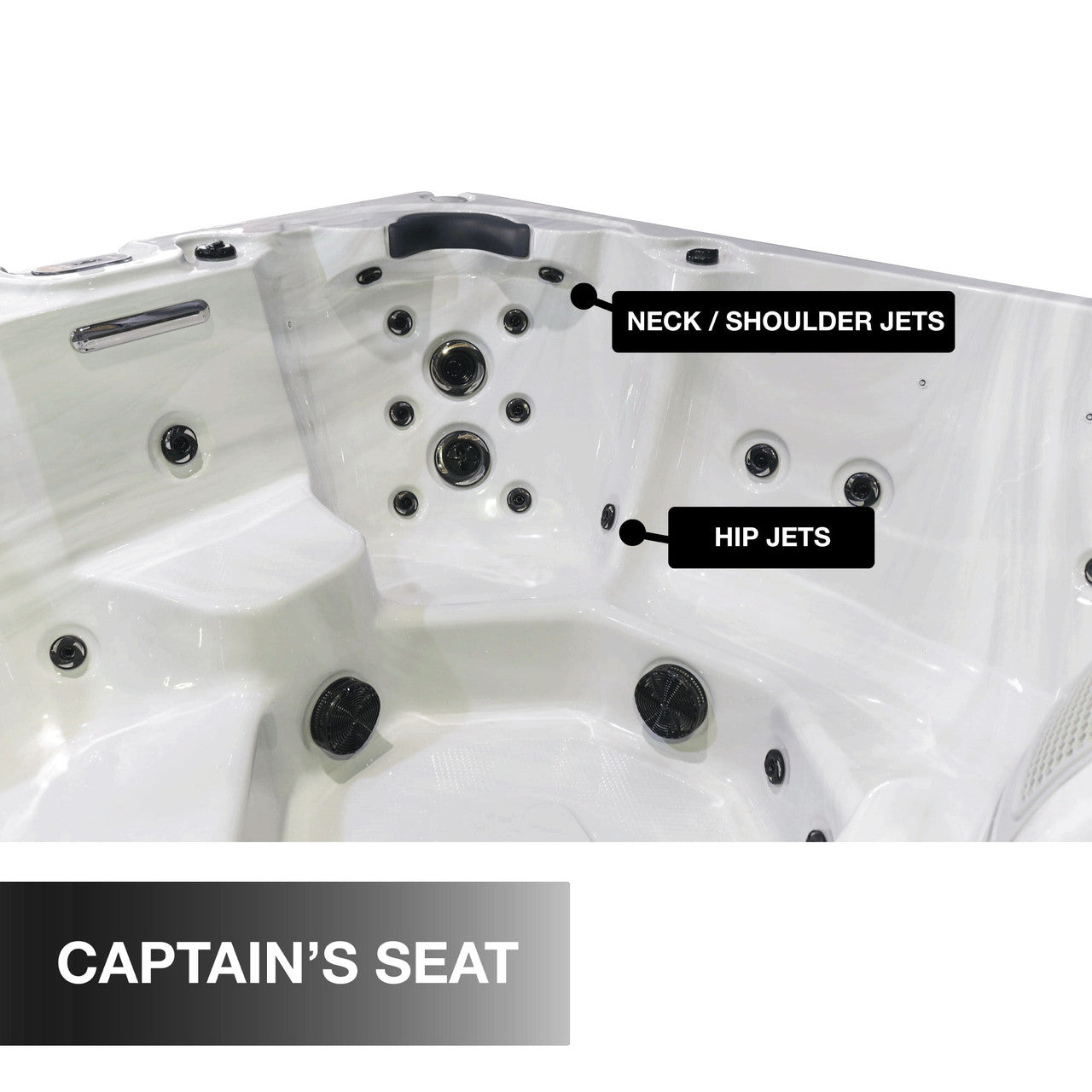 Liberty Spas KH-10208 Model LYS7000 Luxury 7‑Person Spa, 46 Jets, Glacier Filtration, LED & Bluetooth