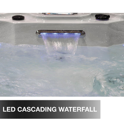 Liberty Spas KH-10208 Model LYS7000 Luxury 7‑Person Spa, 46 Jets, Glacier Filtration, LED & Bluetooth