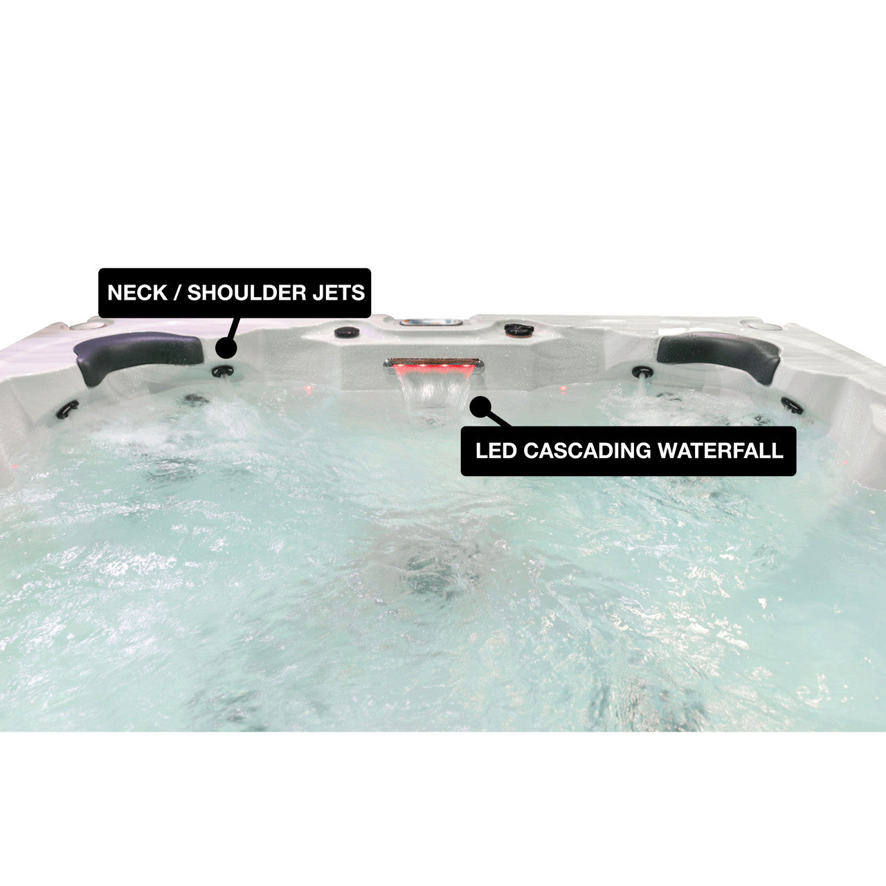 Liberty Spas KH-10208 Model LYS7000 Luxury 7‑Person Spa, 46 Jets, Glacier Filtration, LED & Bluetooth