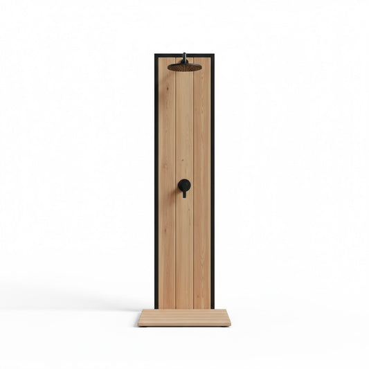 Cedarline Noir™ Outdoor Rain Shower Column