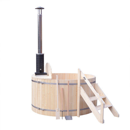 ALEKO Wood-Fired Hot Tub & Ice Bath with Internal Stove 4-5 Person