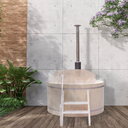 ALEKO Wood-Fired Hot Tub & Ice Bath with Internal Stove 4-5 Person