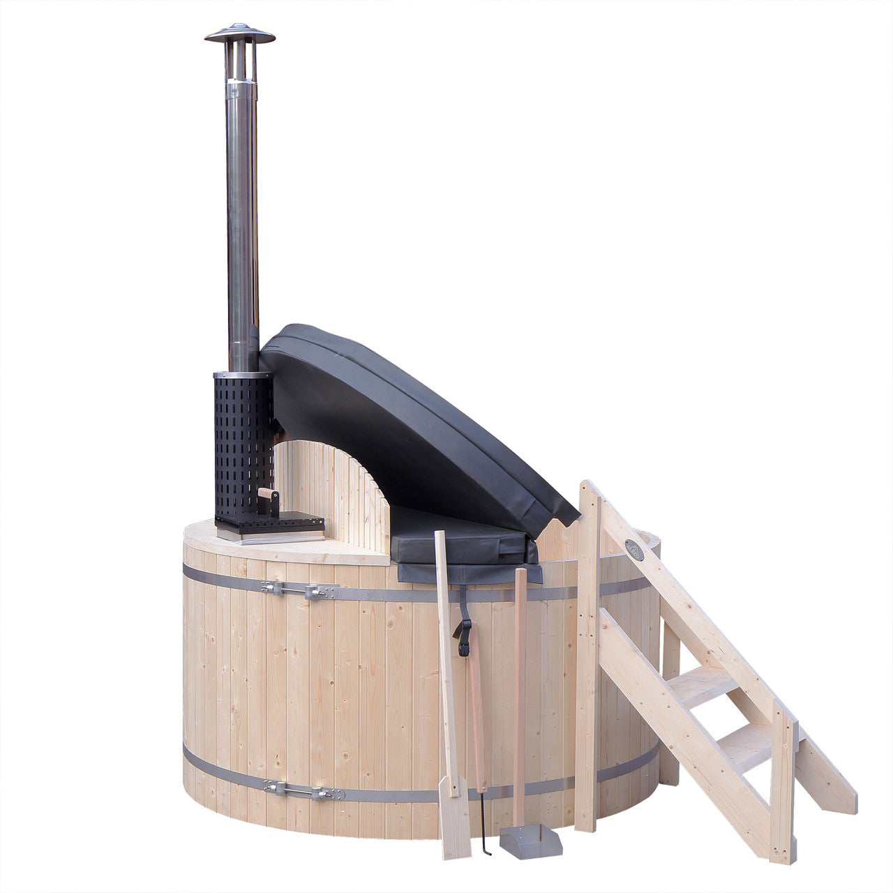 ALEKO Wood-Fired Hot Tub & Ice Bath with Internal Stove 4-5 Person