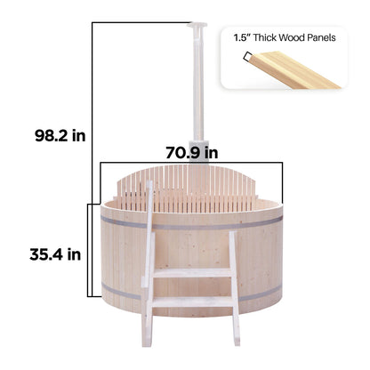 ALEKO Wood-Fired Hot Tub & Ice Bath with Internal Stove 4-5 Person