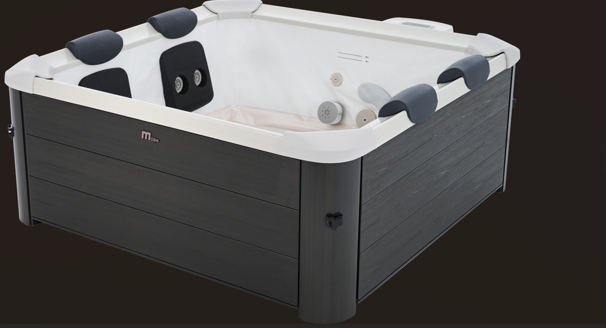 MSpa Frame Series Oslo Bubble & Jet Spa- Luxury Wood-Like Finish; Rigid Frame Design; Premium Hydrotherapy Experience