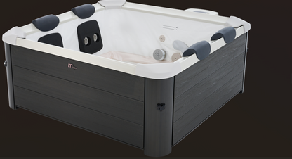 MSpa Frame Series Oslo Bubble & Jet Spa- Luxury Wood-Like Finish; Rigid Frame Design; Premium Hydrotherapy Experience