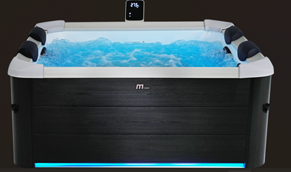 MSpa Frame Series Oslo Bubble & Jet Spa- Luxury Wood-Like Finish; Rigid Frame Design; Premium Hydrotherapy Experience