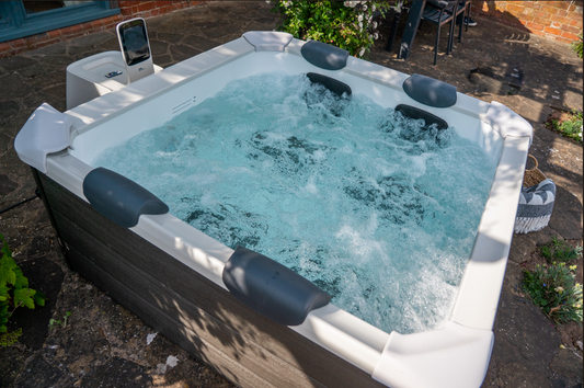 MSpa Frame Series Oslo Bubble & Jet Spa- Luxury Wood-Like Finish; Rigid Frame Design; Premium Hydrotherapy Experience