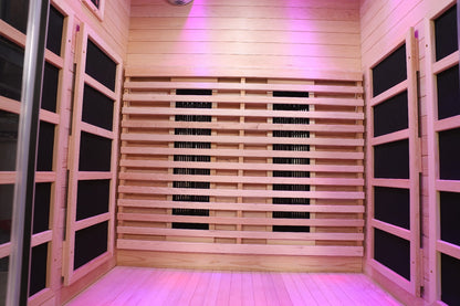 Blisspod | Venetian | Full Spectrum Indoor Premium Canadian Hemlock Low EMF Sauna | 10 Heaters | Chromotherapy & Reflexology | 2 Person