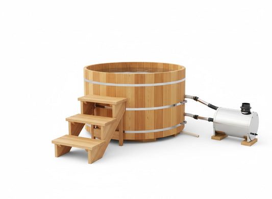 Nordhaven Barrel™ Cedar Soaking Tub with External Heater